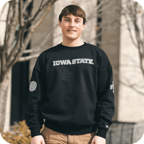 Pro Standard Iowa State Black Reverse Terry Crewneck